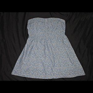 Blue Floral Halter Top  - L, fits S to M.